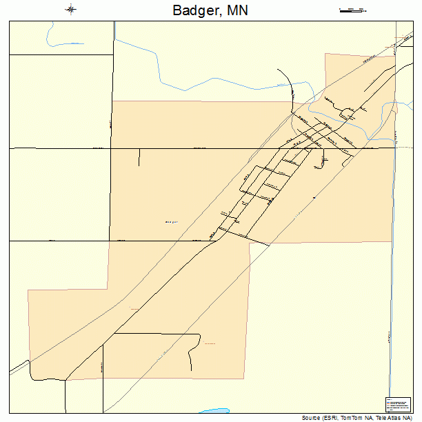 Badger, MN street map