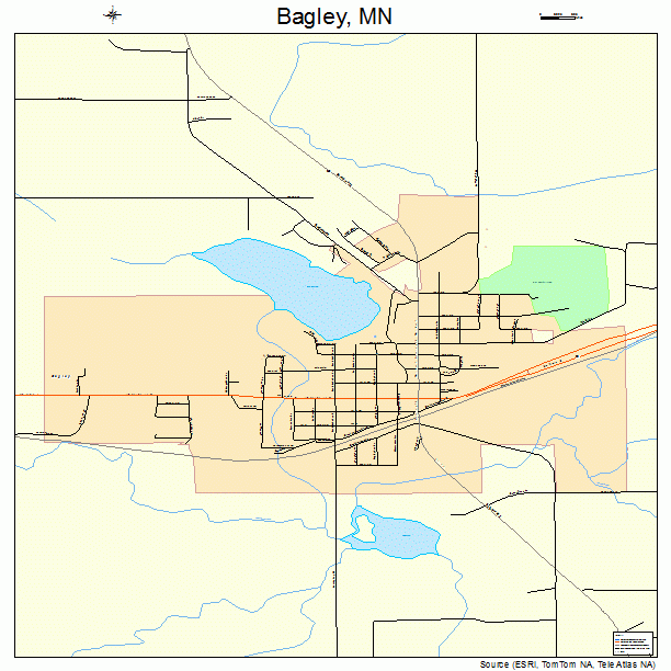 Bagley, MN street map