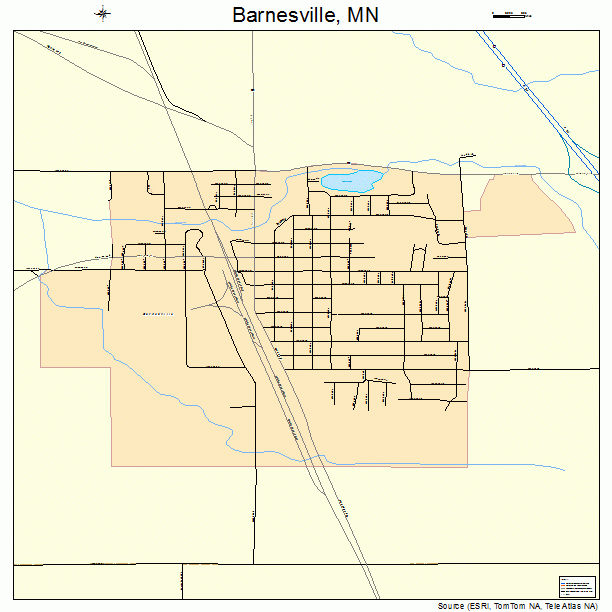 Barnesville, MN street map