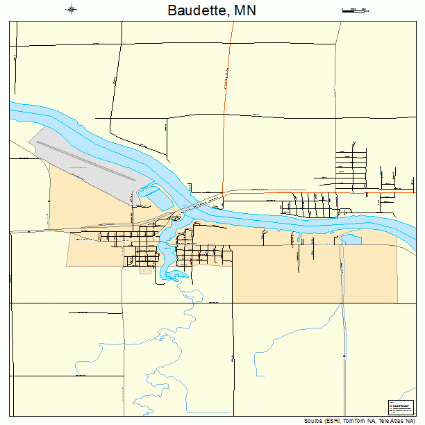 Baudette, MN street map