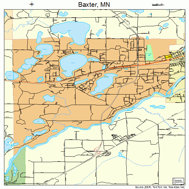 Baxter Minnesota Street Map 2704042