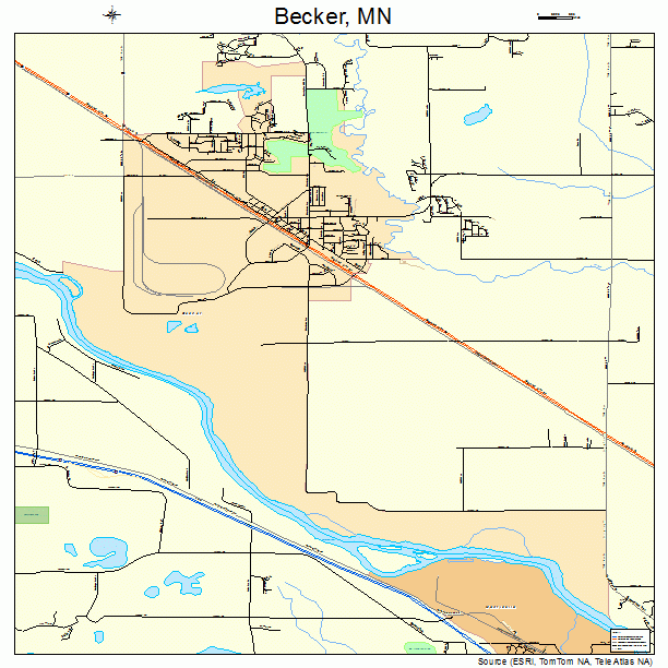 Becker, MN street map