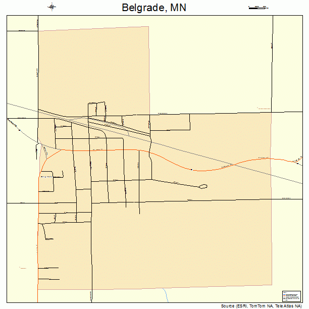 Belgrade, MN street map