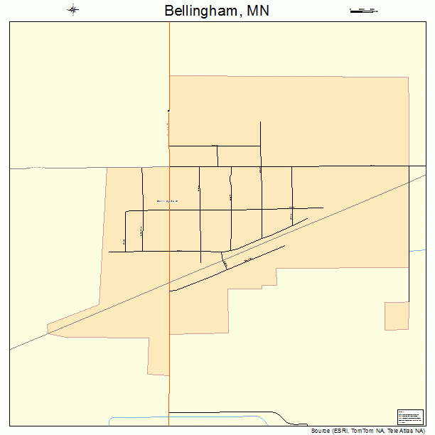 Bellingham, MN street map