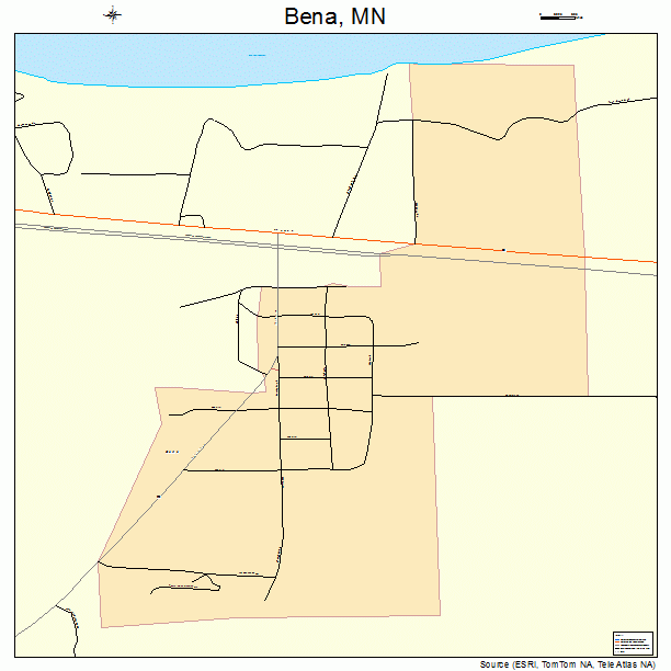 Bena, MN street map