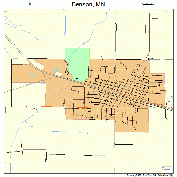 Benson, MN street map
