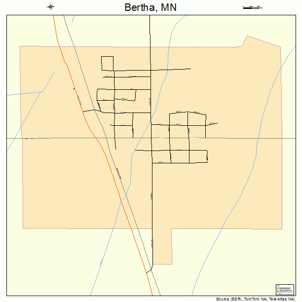 Bertha, MN street map
