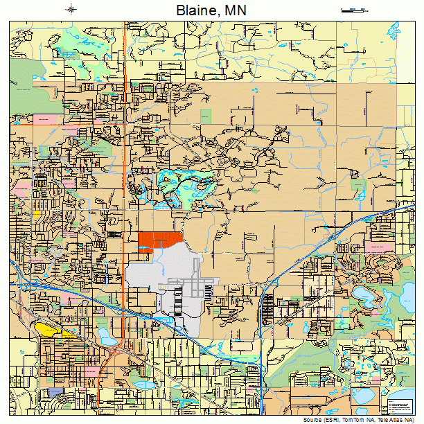 Blaine, MN street map