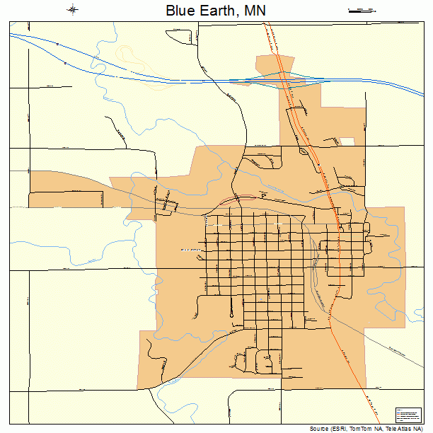 Blue Earth, MN street map