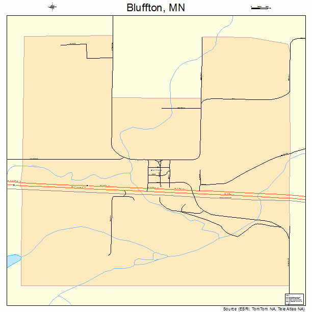 Bluffton, MN street map