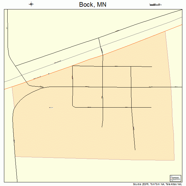 Bock, MN street map