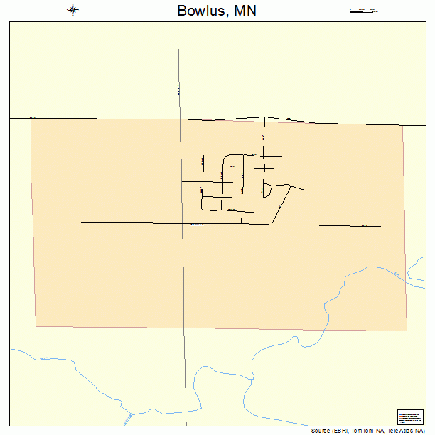 Bowlus, MN street map