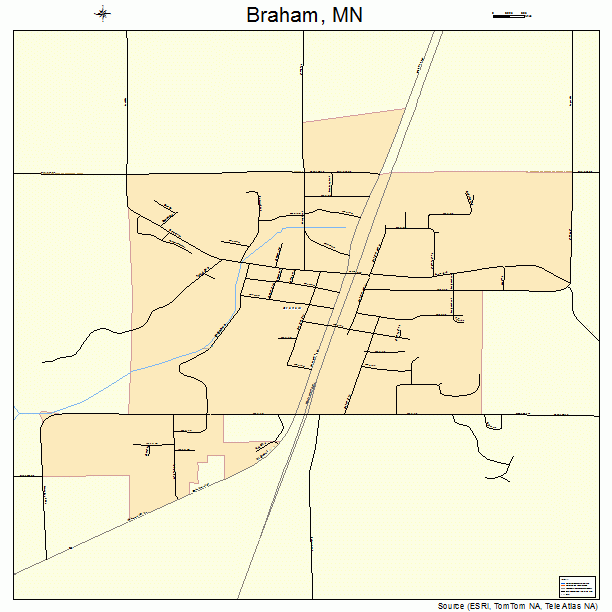 Braham, MN street map