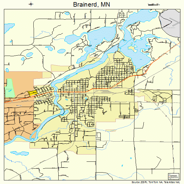 Brainerd Minnesota Street Map 2707300