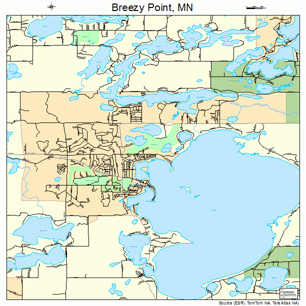 Breezy Point, MN street map