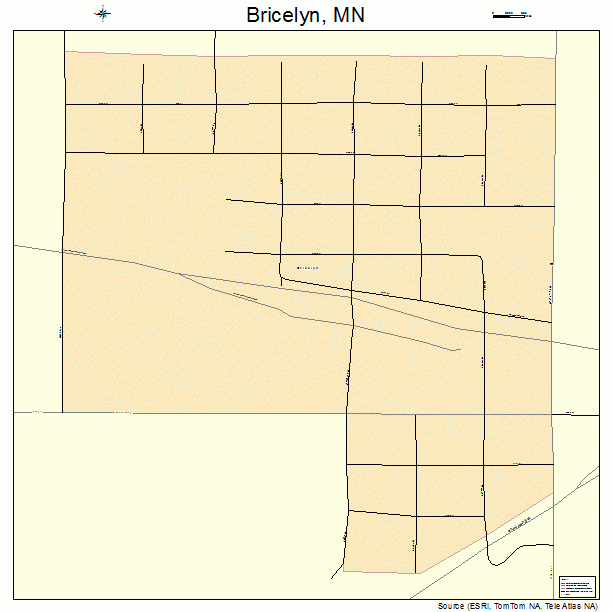 Bricelyn, MN street map