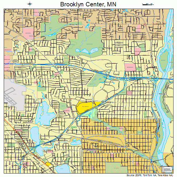 Brooklyn Center, MN street map