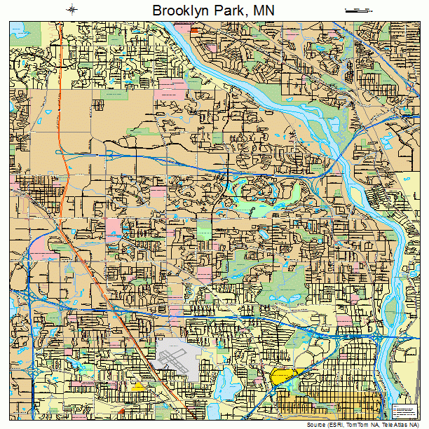 Brooklyn Park, MN street map