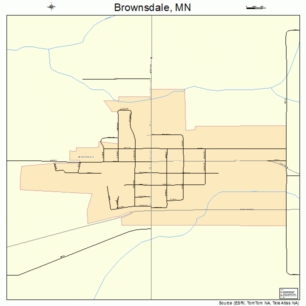 Brownsdale, MN street map