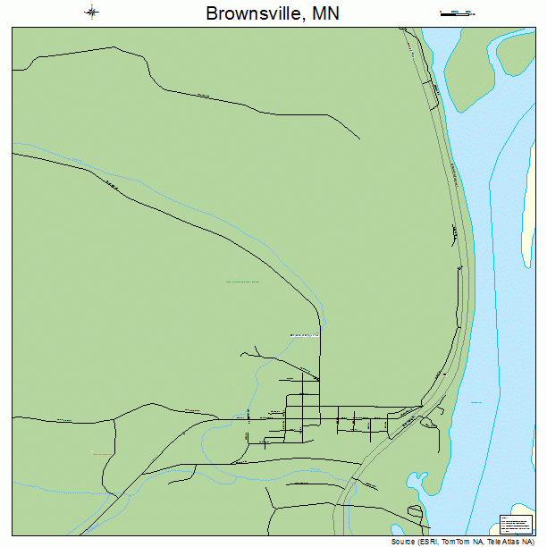 Brownsville, MN street map