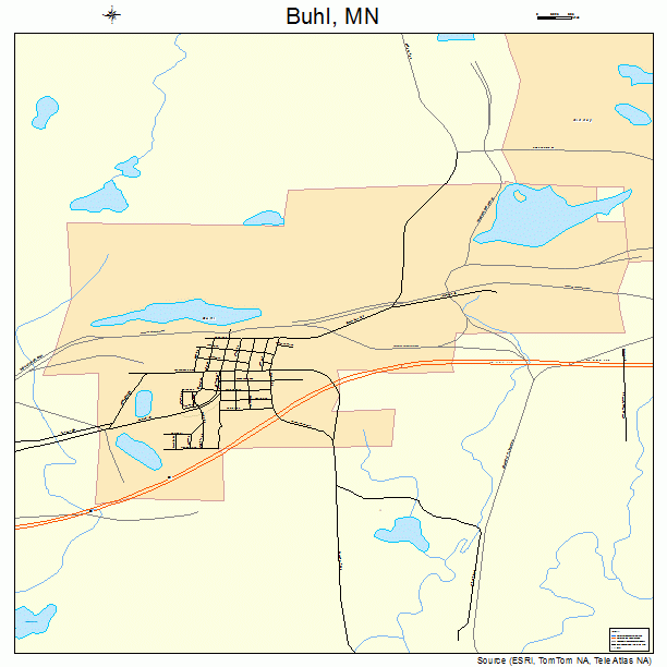 Buhl, MN street map