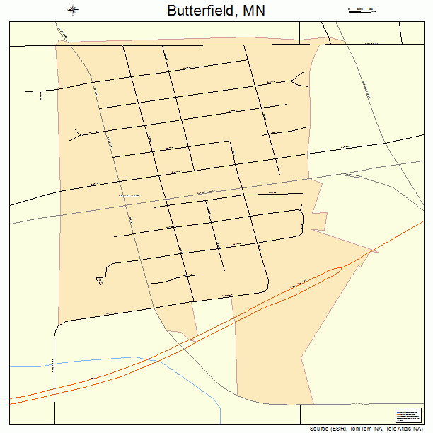 Butterfield, MN street map