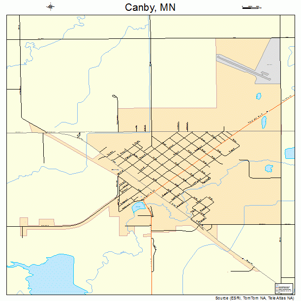 Canby, MN street map