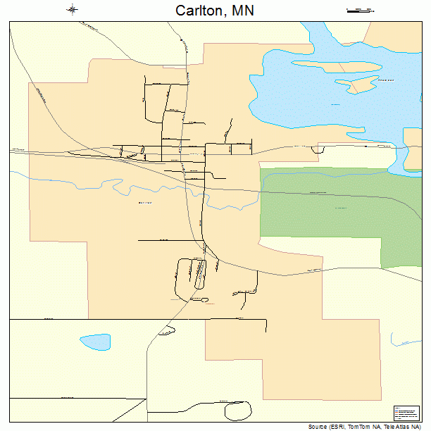 Carlton, MN street map
