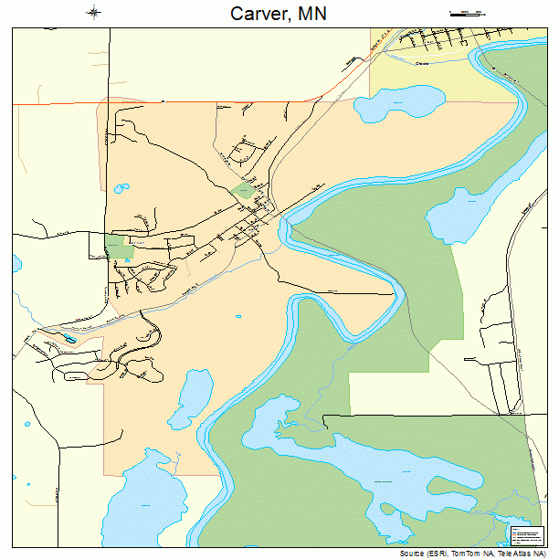 Carver, MN street map
