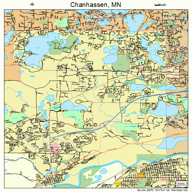 Chanhassen, MN street map