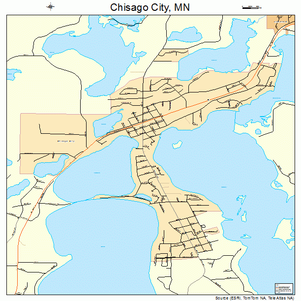 Chisago City, MN street map