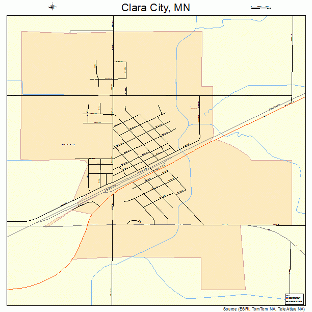 Clara City, MN street map