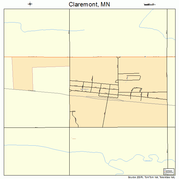 Claremont, MN street map