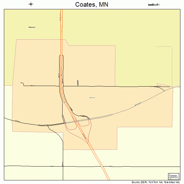 Coates, MN street map