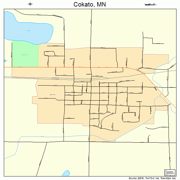 Cokato, MN street map