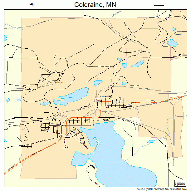 Coleraine, MN street map