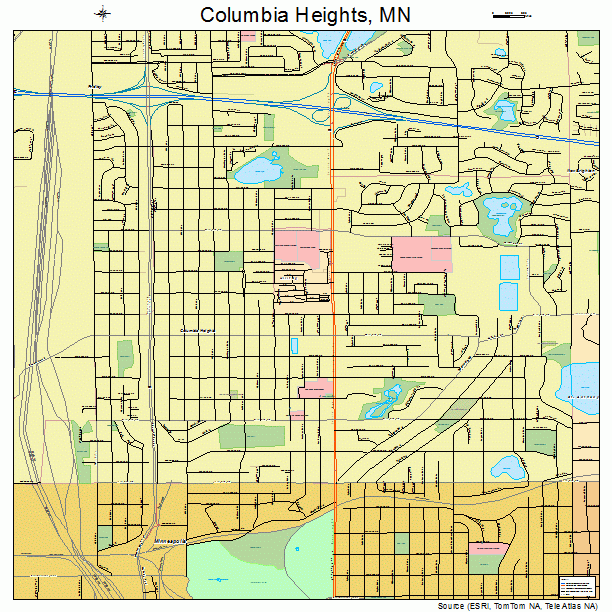 Columbia Heights, MN street map