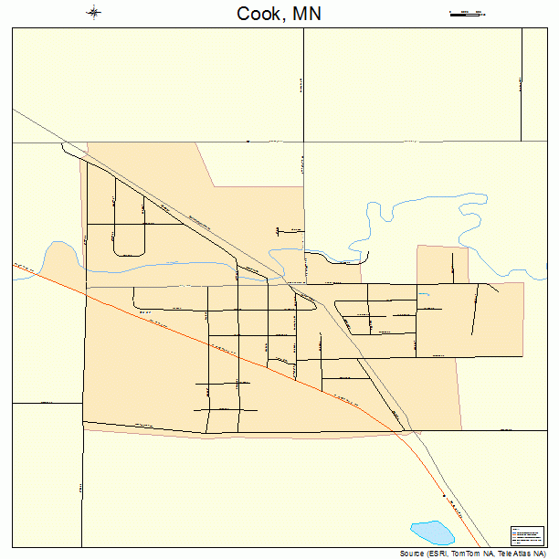 Cook, MN street map