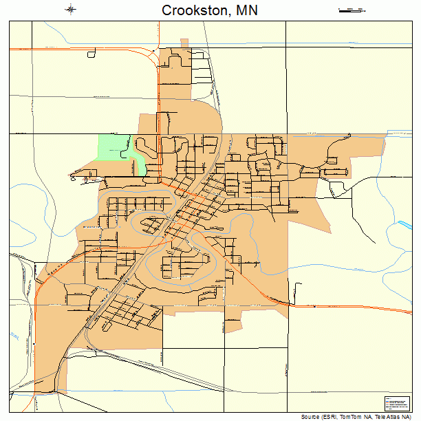 Crookston, MN street map