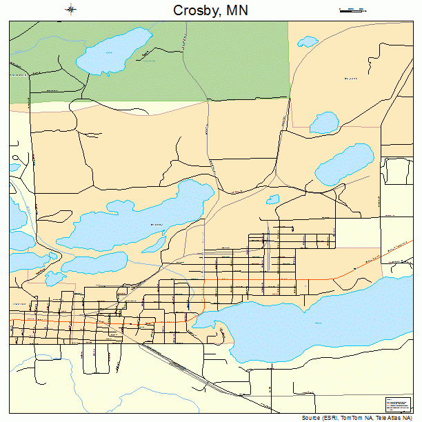 Crosby, MN street map