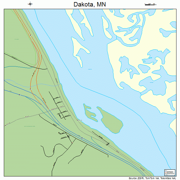 Dakota, MN street map