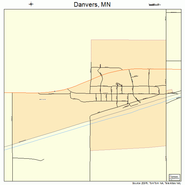 Danvers, MN street map