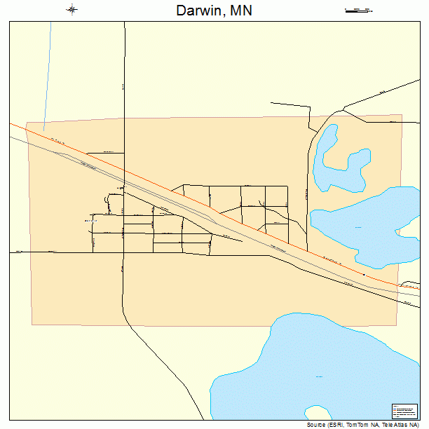 Darwin, MN street map