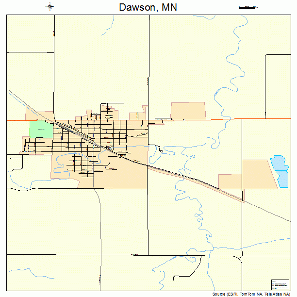 Dawson, MN street map