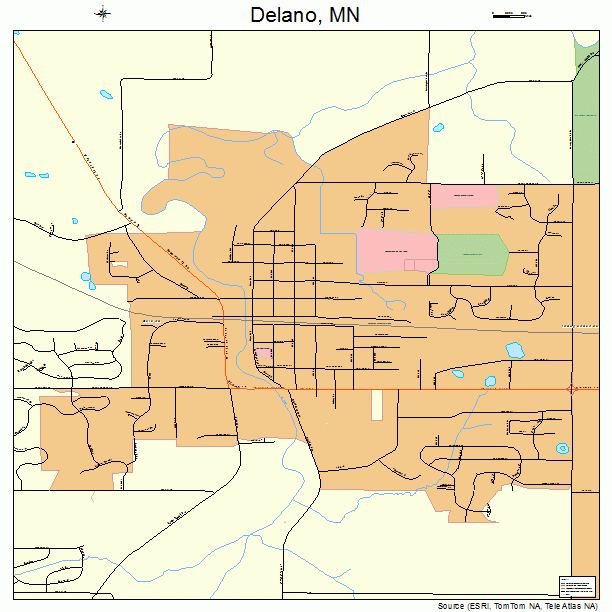 Delano, MN street map