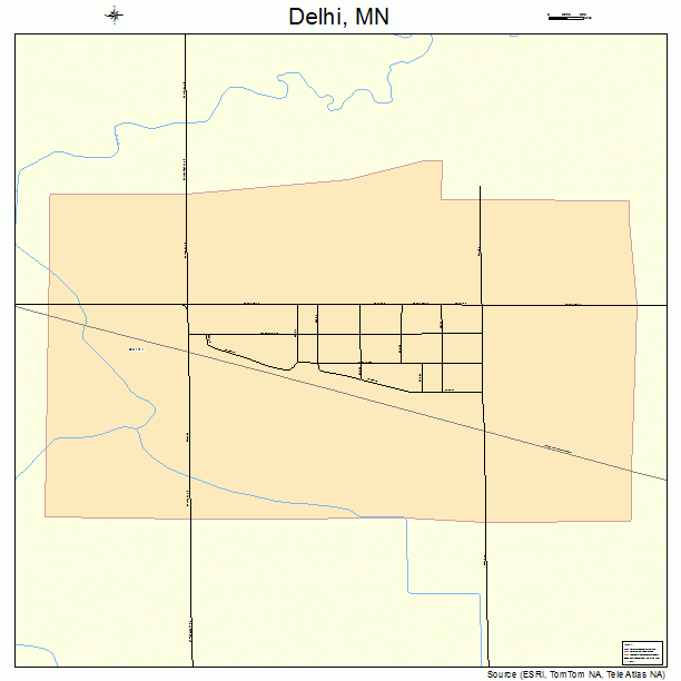 Delhi, MN street map