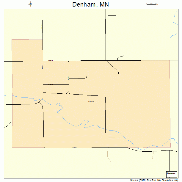 Denham, MN street map