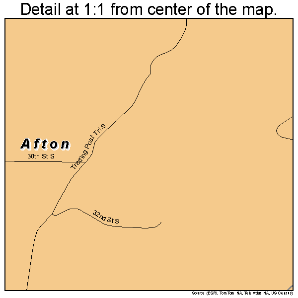 Afton, Minnesota road map detail