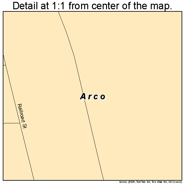 Arco, Minnesota road map detail
