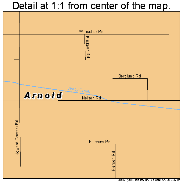 Arnold, Minnesota road map detail